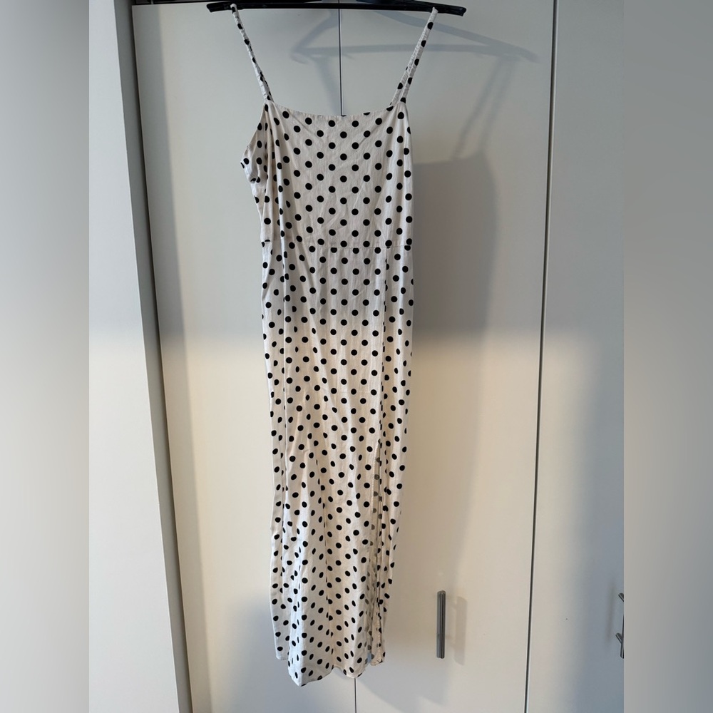 Zara White and Black Polka Dot Maxi Dress - Picture 2 of 4